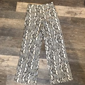 H&M Faux Snakeskin Trousers With Tags